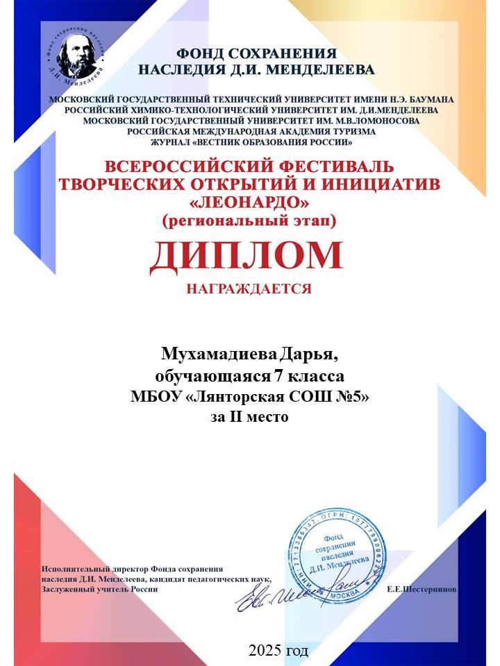 Диплом 2 место